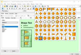 Inserting a shape